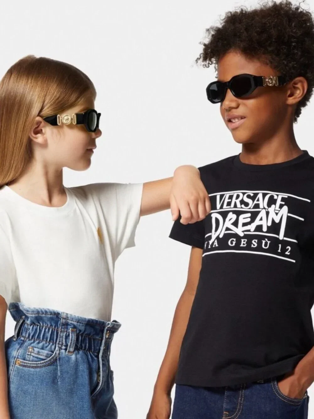 Versace Kids VK4429U 552687 Geometric Sunglasses - Transparent Lavander/Grey